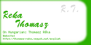 reka thomasz business card
